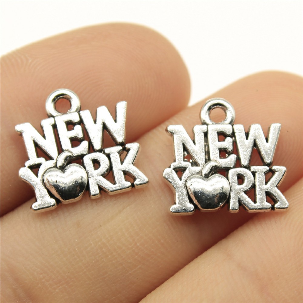 1 Piece Alloy Letter Apple Pendant display picture 2