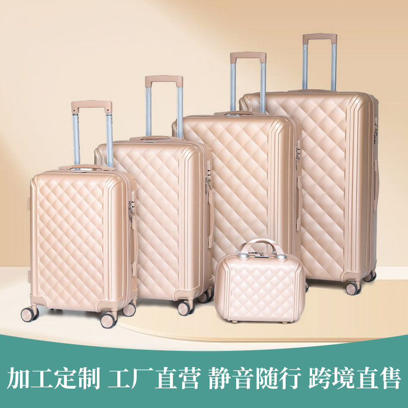 크로스보더 여행가방 4종 세트, 회전바퀴, TSA 지퍼백, 비즈니스 여행가방, 도매용 기내용 가방