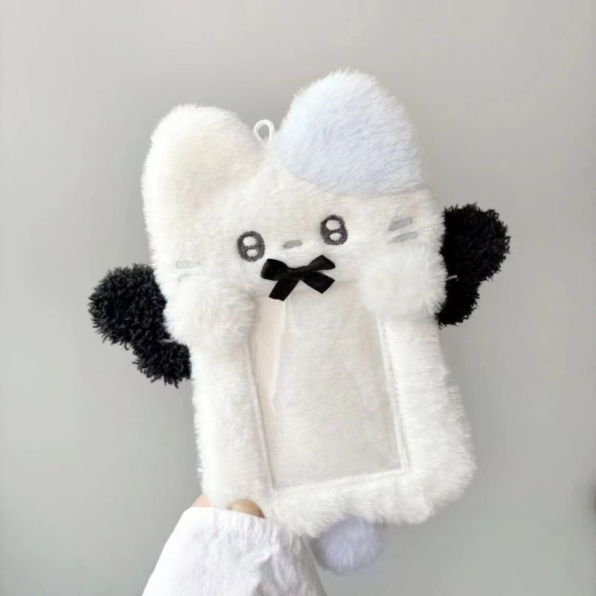 Cute ángel cerdo de peluche 3 pulgadas tarjeta de visualización tarjeta de estudiante colgante tarjeta de comida cubierta protectora