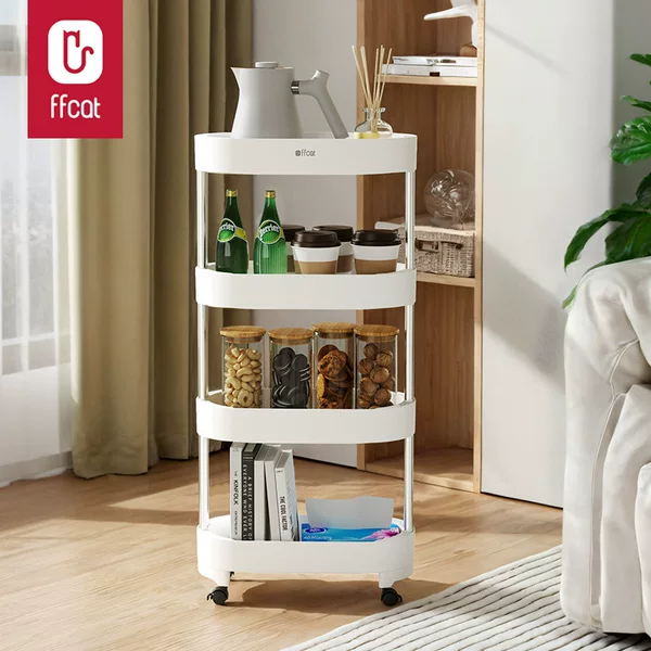 58514 Medium-sized 4-layer trolley storage rack