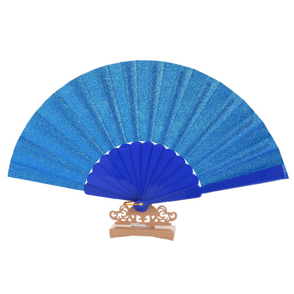 Fabricantes personalizados de color sólido plano ventilador de plástico cuadrado props de baile ventilador plegable plano tai chi doble ventilador plegable al por mayor