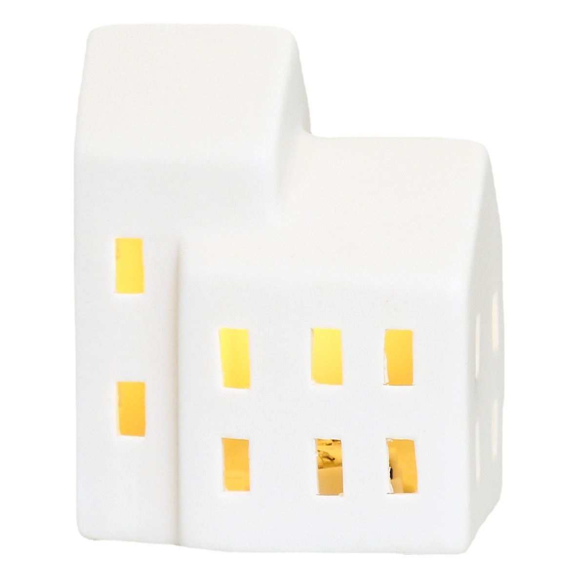 Nórdico hueco de cerámica tallada decoración del hogar artesanía regalo de la luz de la noche de Navidad Regalo De vacaciones Casa de luz LED