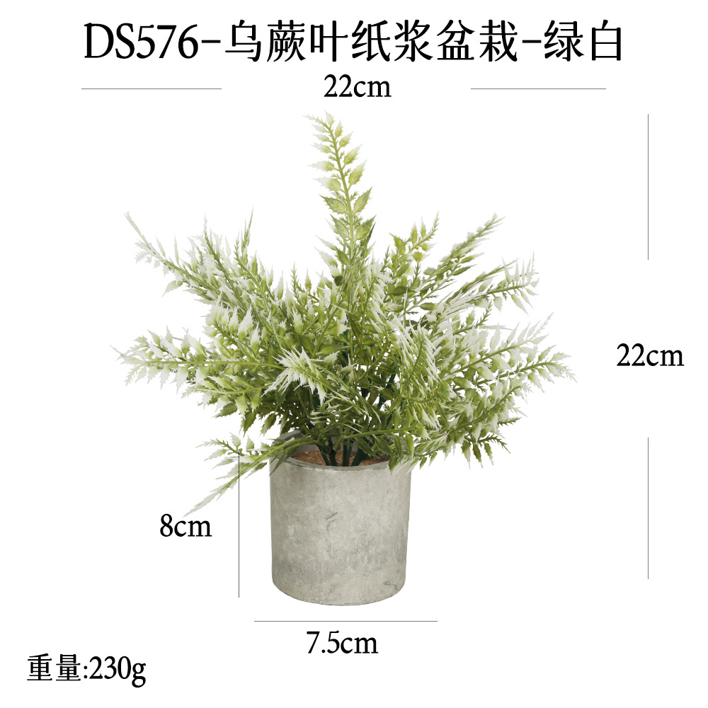 Más de 240 combinaciones populares de macetas con plantas verdes artificiales, decoraciones para el hogar, flores artificiales, bonsáis cilíndricos de pulpa de papel.