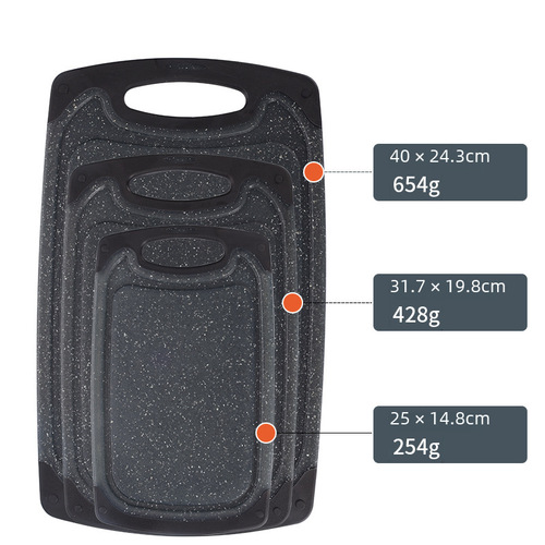 Amazon Best Selling PP Plastic Kitchen Board, Multifunctional, Marble-Look Wall-Mounted Cutting Board, Butcher Block and Vegetable Board