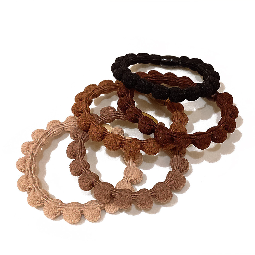 Estilo coreano de alto grado lazo del pelo banda de goma de las mujeres simple de alta elasticidad durable banda de pelo Cola de Caballo accesorios para el cabello cuerda de pelo al por mayor