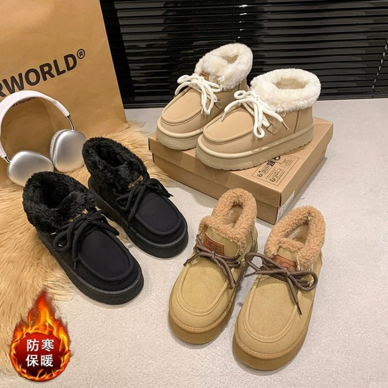 Keep warm winter boots, high universal shoes platform for leisure