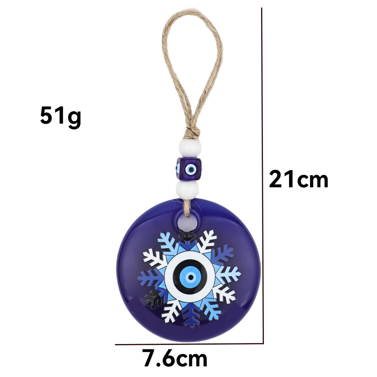Colgante de Vidrio del Ojo Turco para Coche de Vidrio para Coche y Llavero