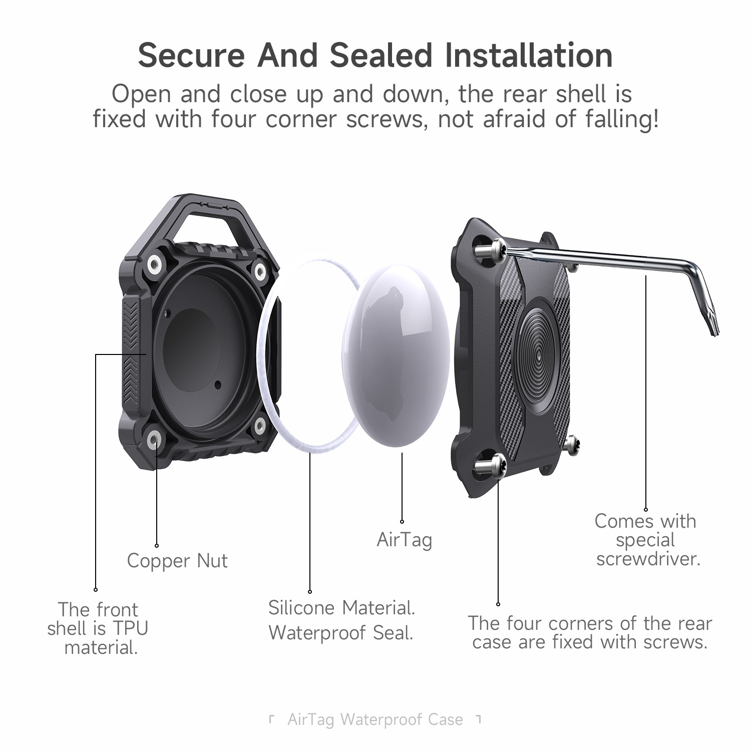 Logotipo impermeable Airtag anti-perdida localizador funda protectora para airtags Tracker funda protectora