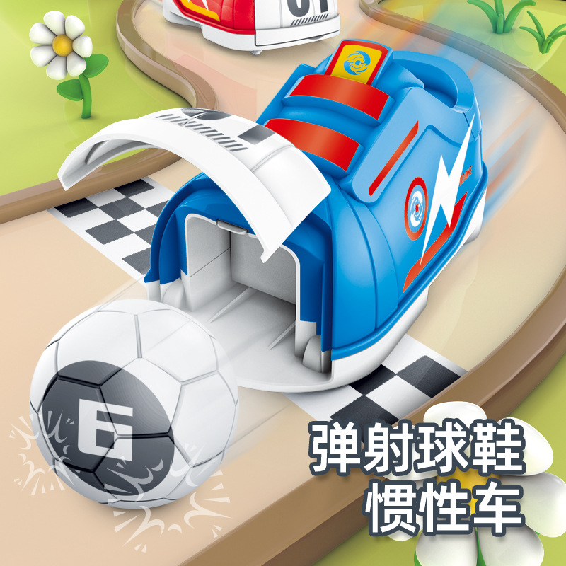 Catapulta para niños zapatos de fútbol inercia coche Lanzamiento de prensa fútbol entre padres e hijos juguetes educativos interactivos niños y niñas