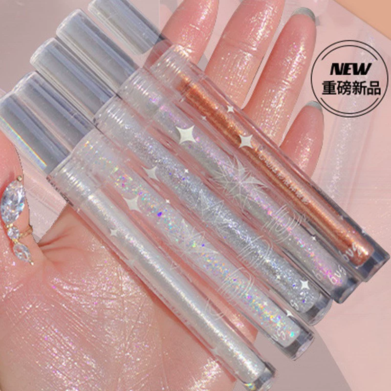 Liquid Eyeshadow (bvg) Glitter Waterproof Highlighter, Brightening Gloss, Multi-Color Set