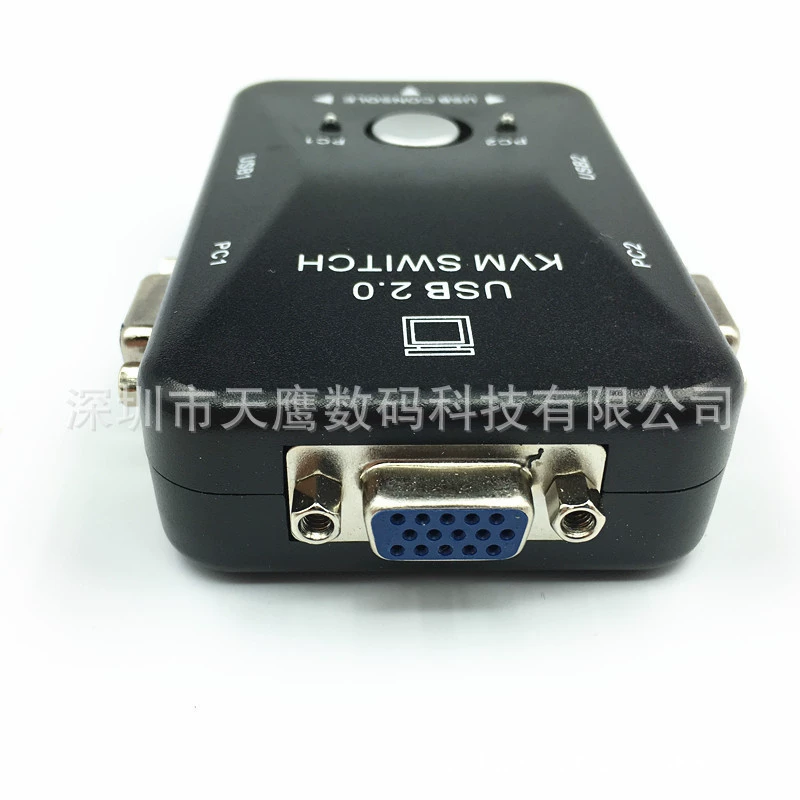 2 Plus manual one -button USB KVM switch keyboard mouse VGA two -in -out one -out shared