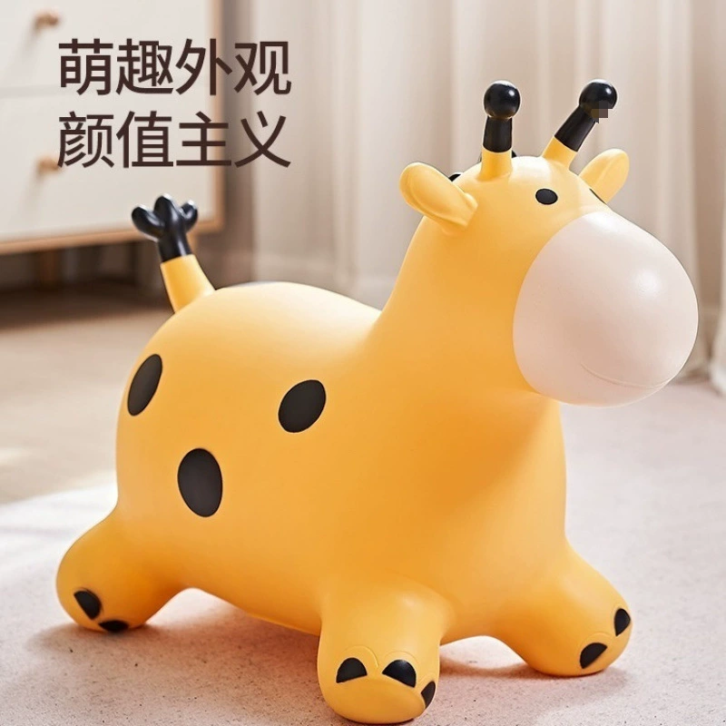 Inflatable music explosion-proof toy for jumping with seat