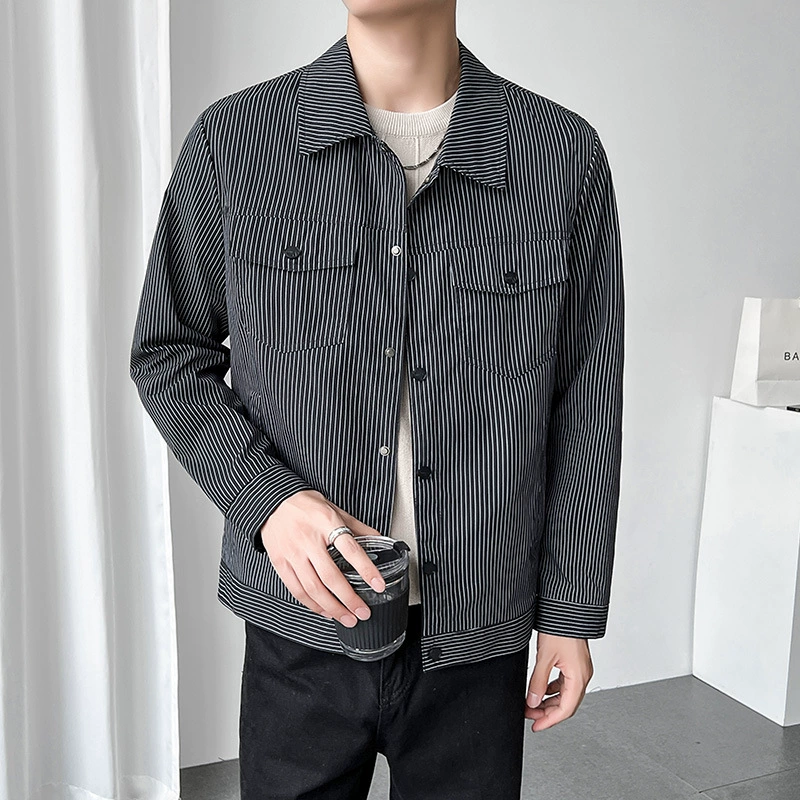 Мужская куртка 2023, новый весенне-осенний Тонкий Топ, деловая повседневная куртка больших размеров, Мужская Внешняя одежда с лацканами для мужчин среднего и молодого возраста