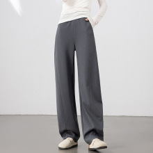 高级感天丝棉阔腿香蕉裤女新款高腰显瘦休闲舒适窄版阔腿弯刀女裤