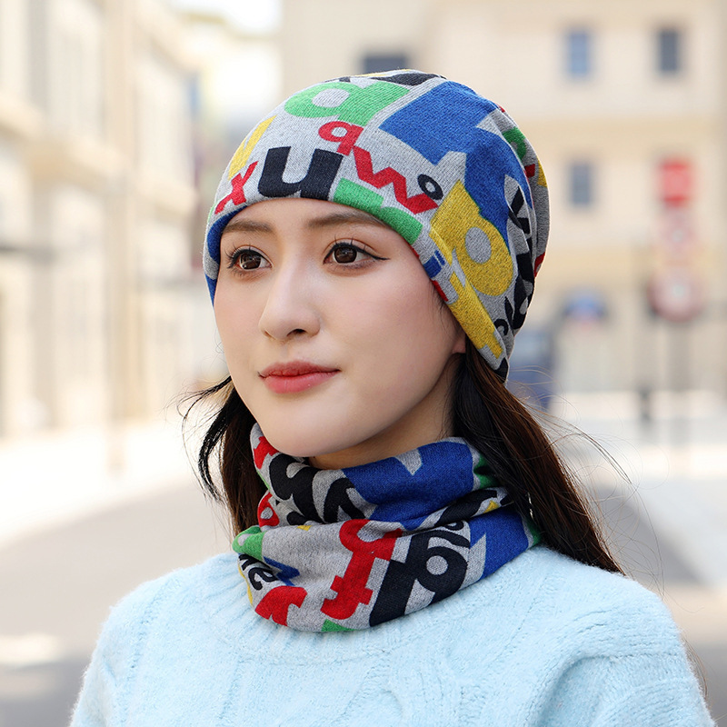 防寒保温百変マフラーの頭と秋冬の山の帽子はカシミヤの二重の多機能の頭巾の男女のねじれの帽子をまねます。|undefined