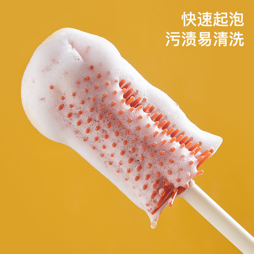 Silicone Baby Bottle Brush, Nipple Brush, Sipper Brush Set with Storage Base and Cleaning Brush