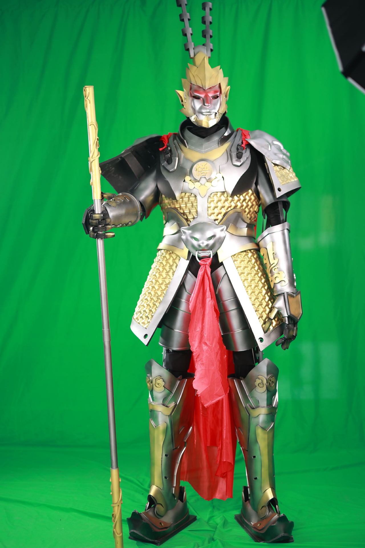 La gente real usa disfraces de boda, accesorios de actuación, Sun Wukong, Monkey King, Great Sage, Toro Demon, accesorios de armadura, disfraces