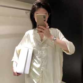 metwo罗马假日bra套装睡衣女在逃公主高级冰丝舒适家居服秋季女士