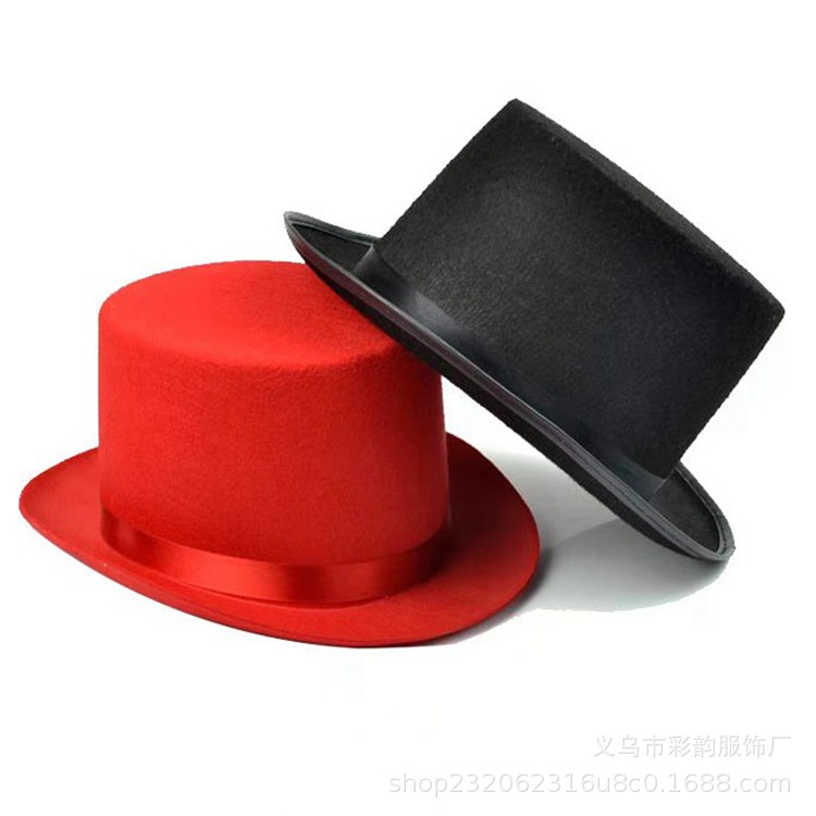Fabricantes de sombreros de fieltro rojo en stock sombreros de Lincoln sombreros de moda no tejidos sombreros de niños