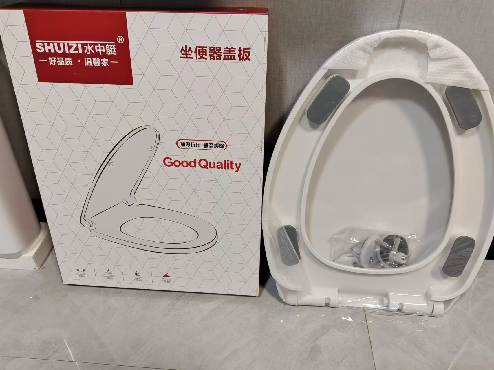 Toilet seat cover, toilet seat cover, toilet slow-down seat cover, toilet seat seat Specification drawing