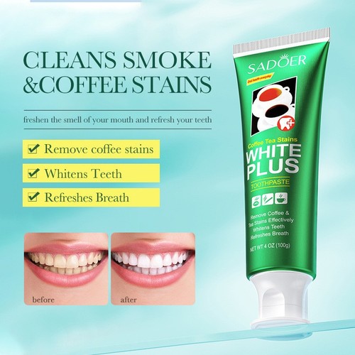 Full English SADOER removes tobacco stains, coffee stains, whitening toothpaste, cleans teeth, beautifies teeth and protects gums, cross-border foreign trade wholesale