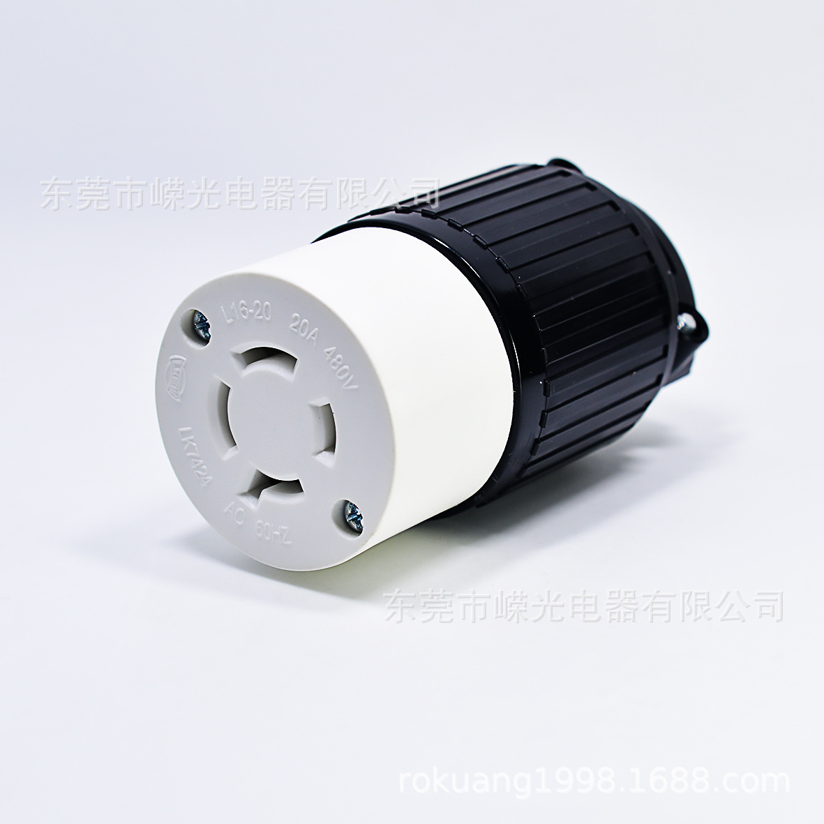LK-7424 NEMA三相四线连接器 引挂式插座 L16-20R 四孔美规连接器
