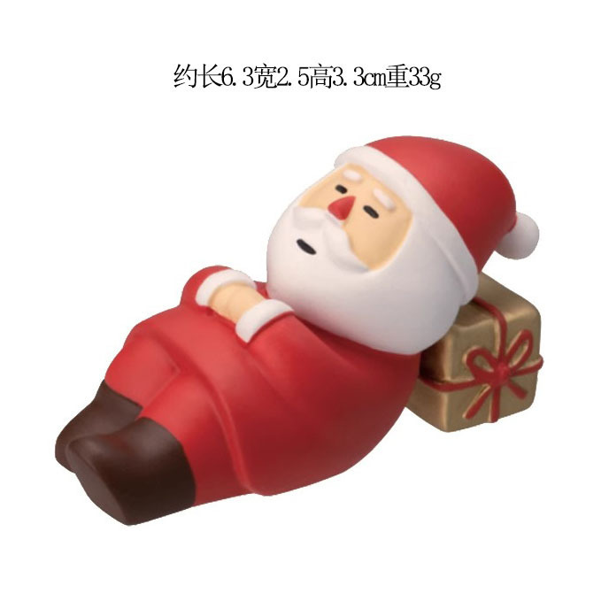 クリスマス装飾日本の猫フィギュアブラインドボックスギフトクリスマスツリー老人そり DIY 樹脂工芸品装飾品|undefined