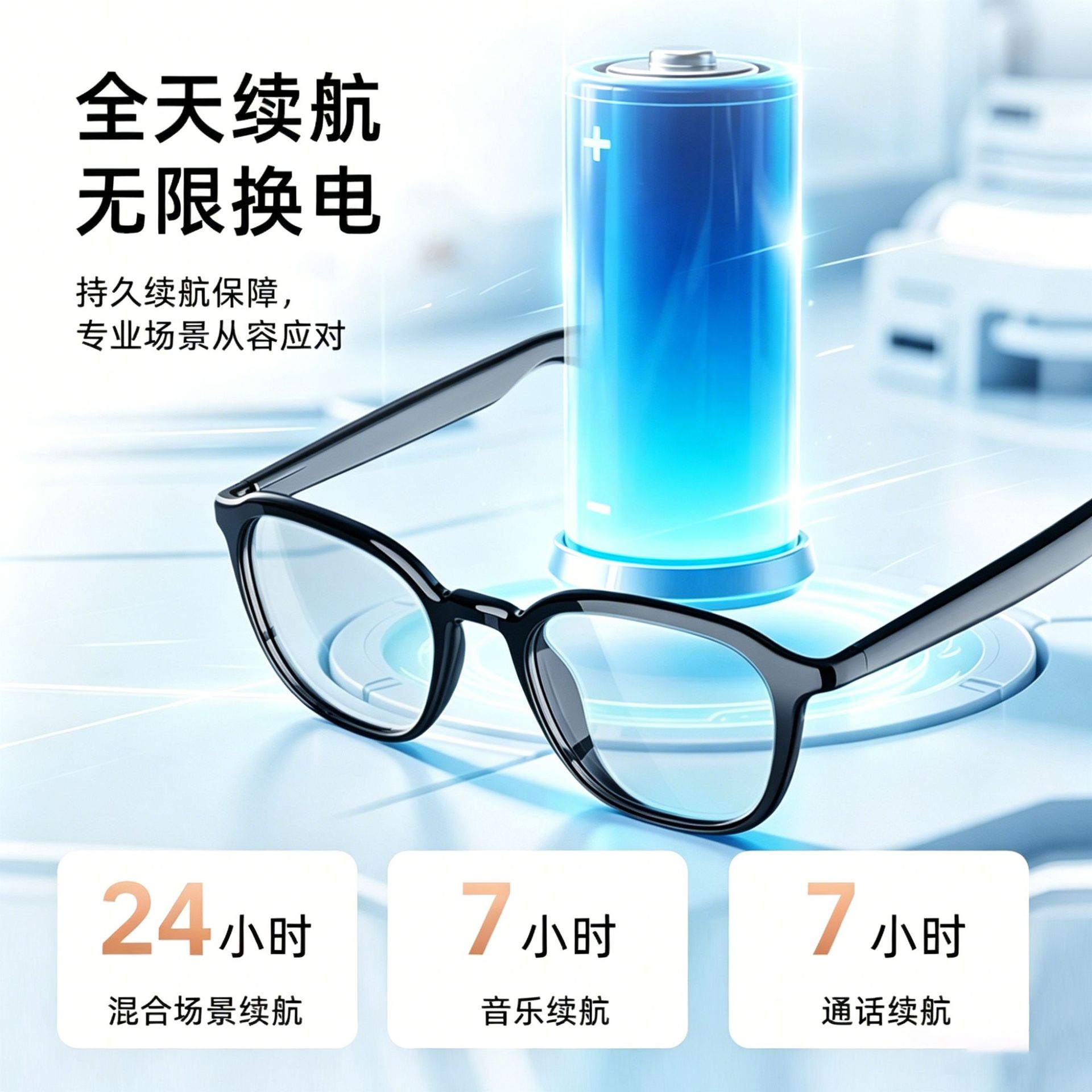 New Private Model Ai Smart Bluetooth Audio Glasses with Anti-Blue Light Photochromic Lenses Support Simultaneous Translation of Meeting Notes