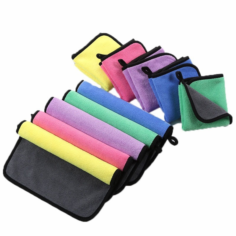 400 gramos de toalla de limpieza de automóviles gris y amarillo, toalla especial para limpieza de automóviles de lana de coral de alta densidad