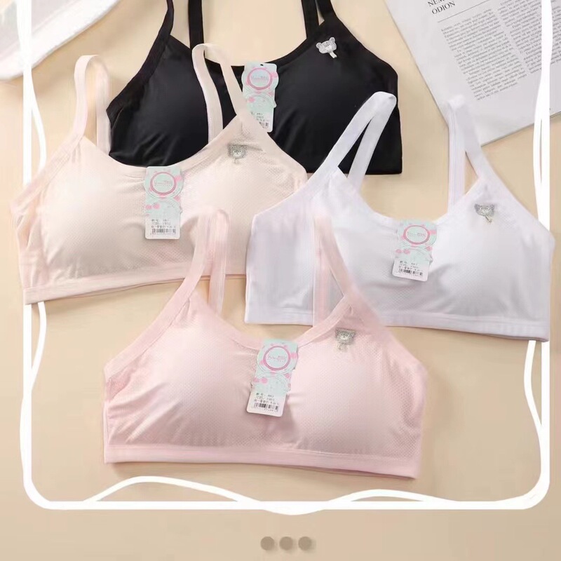 Yishenghong 883 Ice Silk Breathable Hole Fabric Comfortable and Breathable Inner Cup Elastic Shoulder Strap Fixed Cup Card Girl Vest