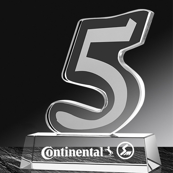 Trofeo de cristal personalizado con inscripción creativa Copa de premios de aniversario concurso de música regalo conmemorativo