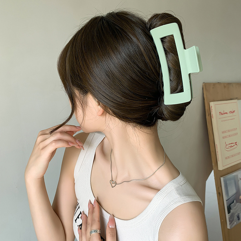 Gran clip de tiburón esmerilado acrílico simple horquilla tocado volumen gran horquilla de alto grado accesorios para el cabello al por mayor