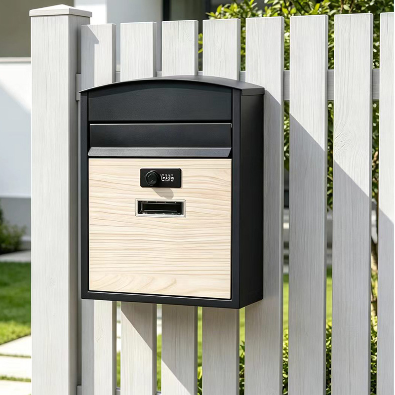 Factory direct sales: password-protected mailbox, metal mailbox, heat-transfer printed wood-grain mailbox, model TX0034MI.M