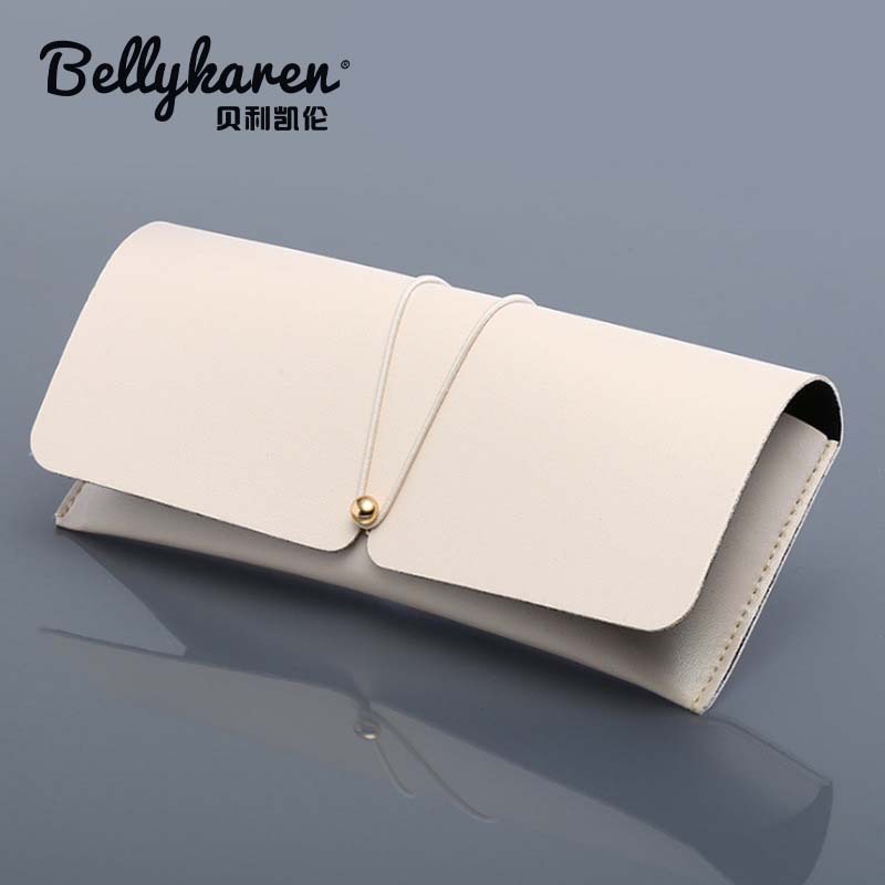 Venta al por mayor bajo foco gafas de sol caja gafas embalaje negro caja suave gafas bolsa al por mayor moda cuero caja conjunto completo fabricante