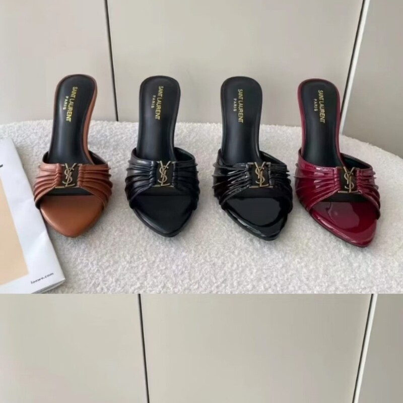 Cross-Border 2025 New Trendy Comfortable Slimming Elegant High-End Light Luxury High-Heeled Sandals Women's Slippers Cross-Border 2025 New Trendy Comfortable Slimming Elegant High-End Light Luxury High-Heeled Sandals Women's Slippers