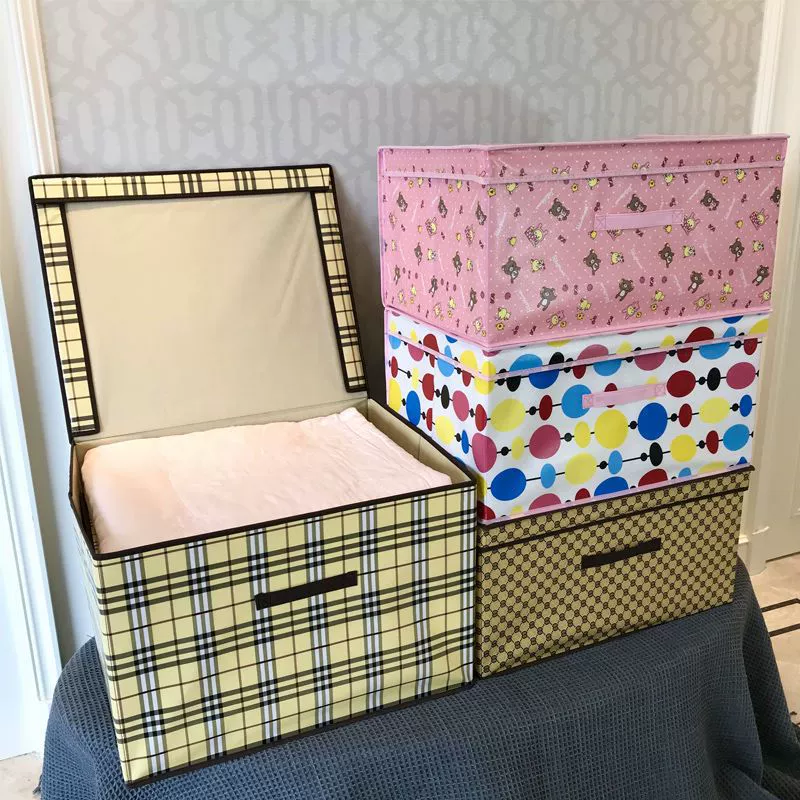 Коробка для хранения Большая емкость для домашней одежды, нижнее белье, складная коробка для хранения ткани, коробка для обработки ткани, большой артефакт для хранения