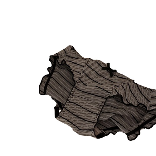 Summer Night Late Wind Korean Style Girl's Private Goods Lotus Edge Cute Thong Girl Sexy Low-Waist Pure Cotton Summer