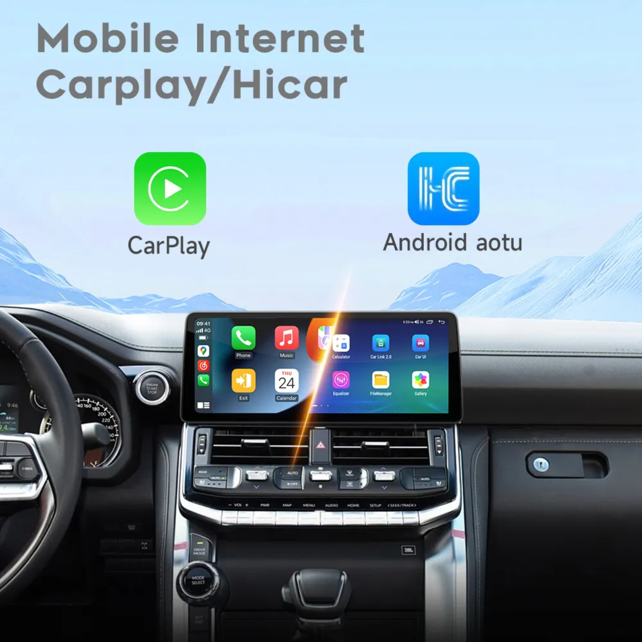 Suitable for Toyota Cruiser Lc300 22-23 12.3inch Android Smart Car Navigation All-In-One Dvd