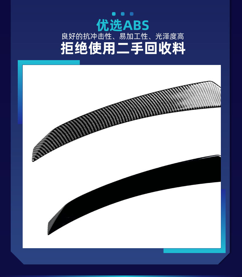 Suitable for Mini Cooper F55 2014-2024 four-door coupe center wing, rear wing, fixed wing modification parts