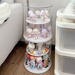 旋轉盲盒展示架收納泡泡瑪特手辦展示櫃亞克力展示盒子玩具收納盒