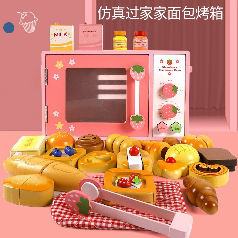 Семейная реалистичная деревянная игрушка для мальчиков и девочек для резки, ручная работа