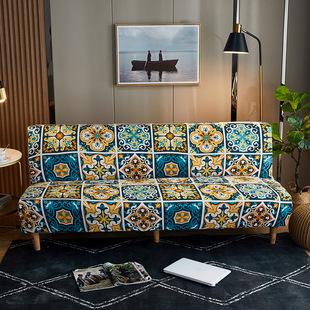 Amazon Armrest-free One-piece Sofa Bedspread All-inclusive Printed Sofa Cover Cross-border Supply Glow Light