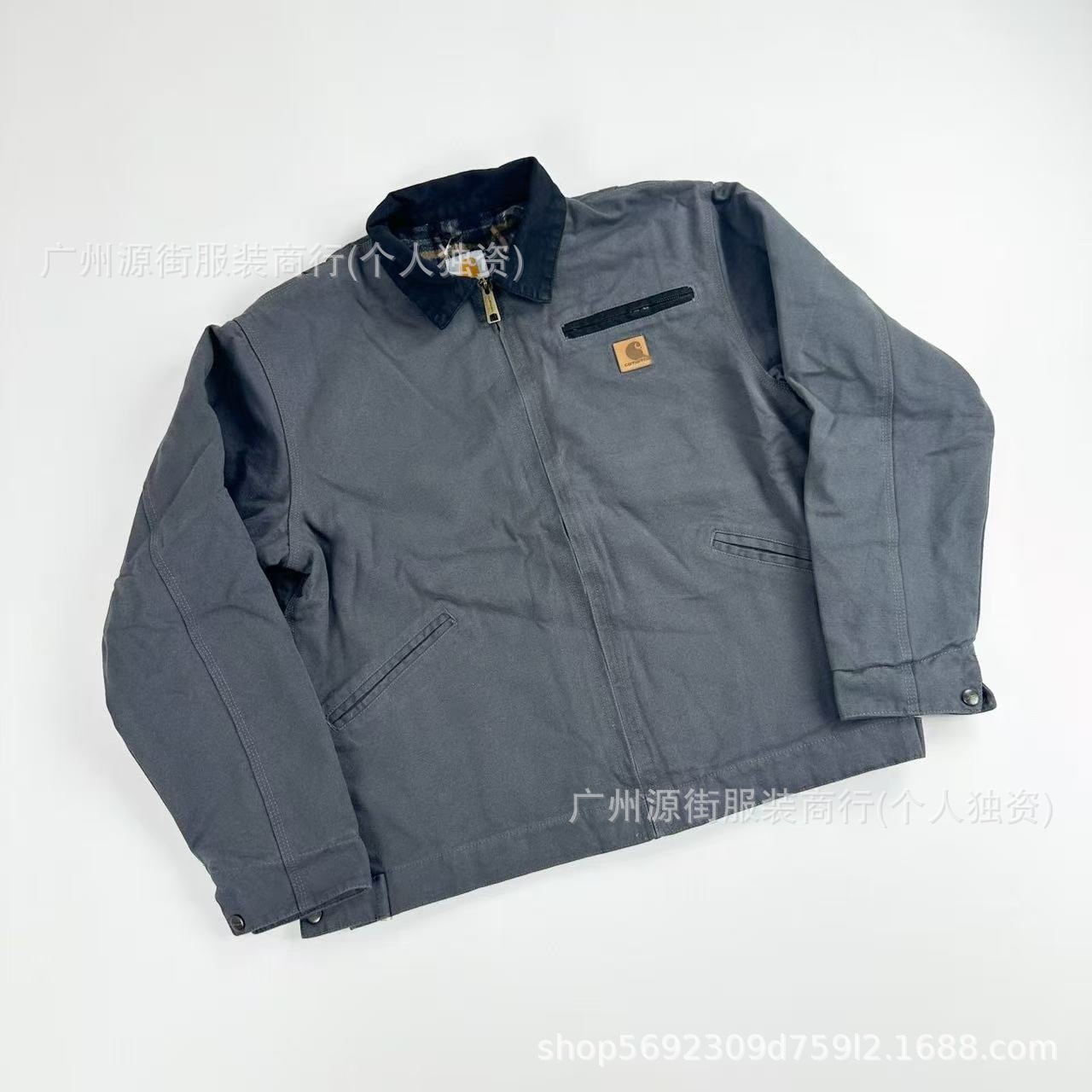 Carhartt Detroit Jacket Washed Canvas Gray