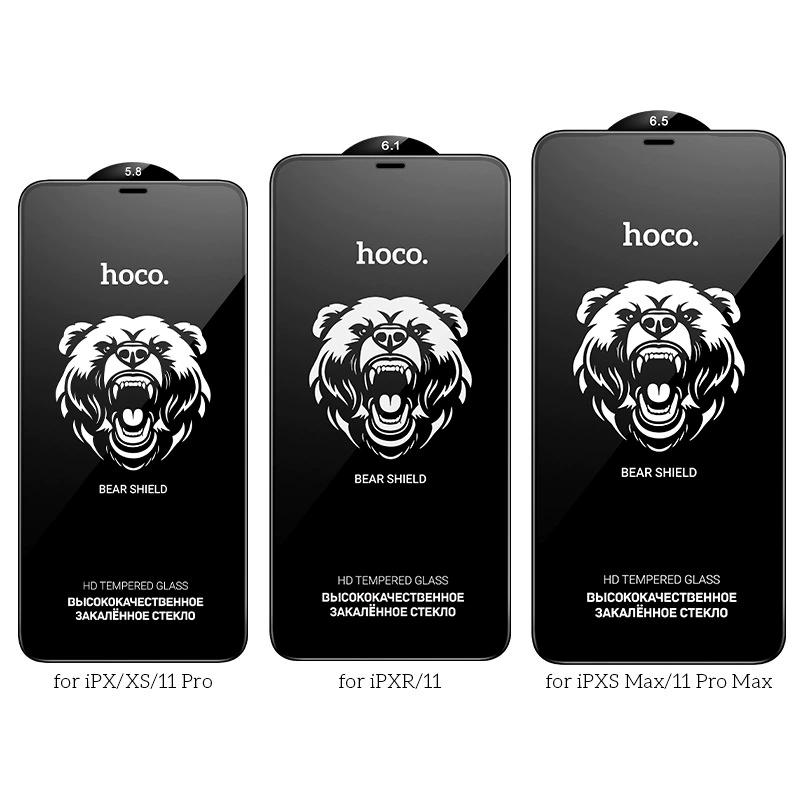 HOCO/浩酷 iPhone X-17 полная серия Bear Shield полное покрытие, высокоразрешающая закалённая плёнка (A777)
