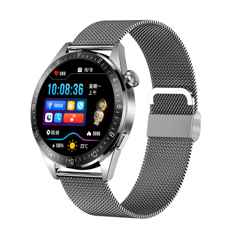 BM09 실버 밀란 스틸 스트랩(무선 충전)