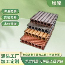 窄槽直纹地板塑木板材批发长条木塑地板广场花园泳池塑木复合地板