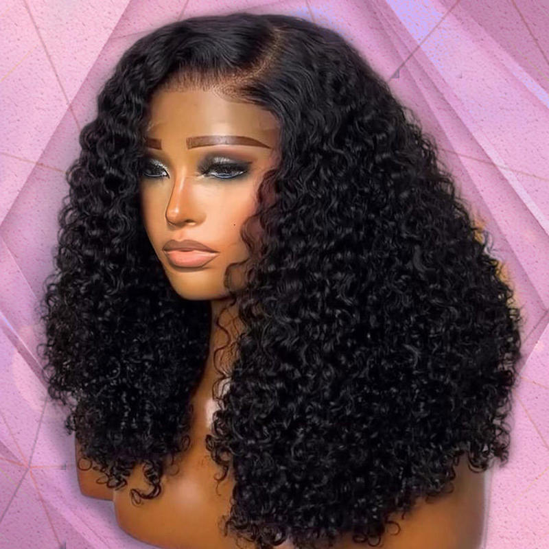 Factory Price New Style Pixie Curly Hair High-Definition Lace Wig, Glue-Free Wig, Synthetic Lace Wig Can Be Customized