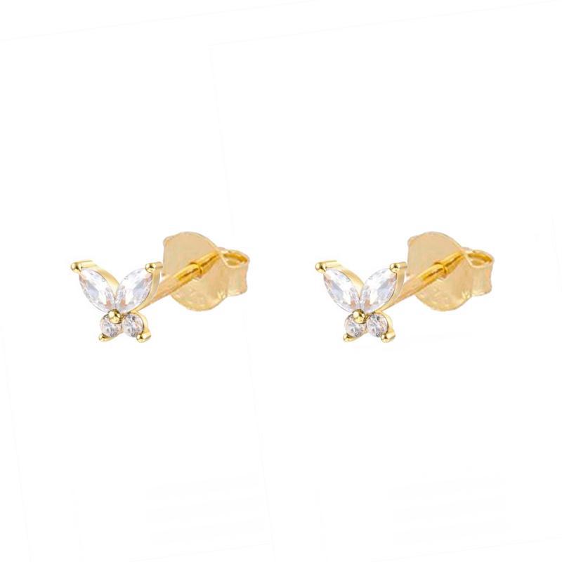 Cross-border Sterling Silver Needle Butterfly Studs Women's Japanese And Korean Temperamental Exquisite High-grade Earrings Super Fairy Mori Style Earring Ornament display picture 1