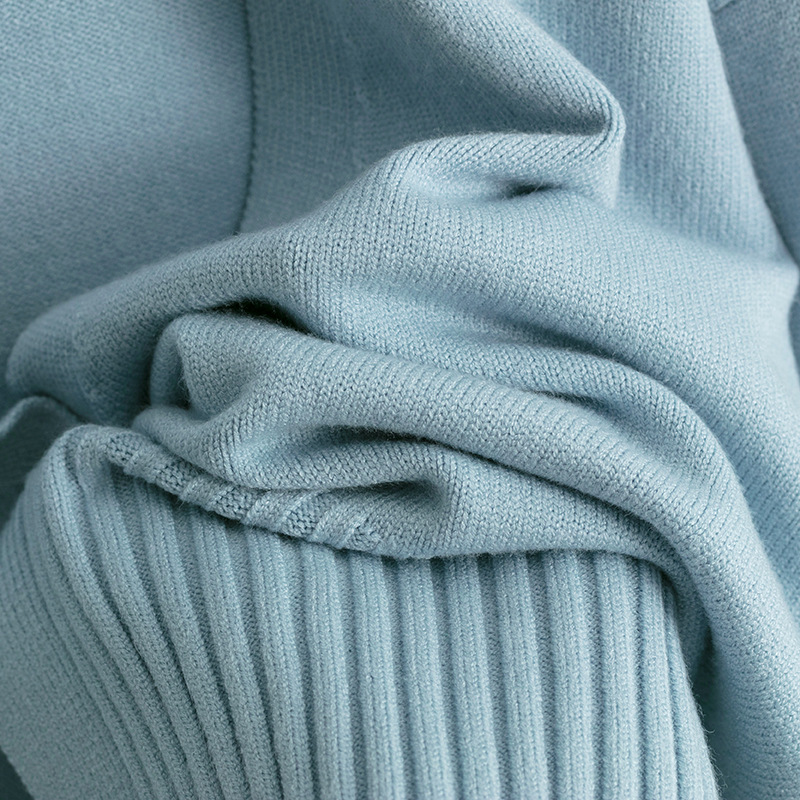 2024 Autumn And Winter New V-Neck Knitted Cardigan Solid Color Loose Sweater Jacket Top 26 3R2A5764.Jpg