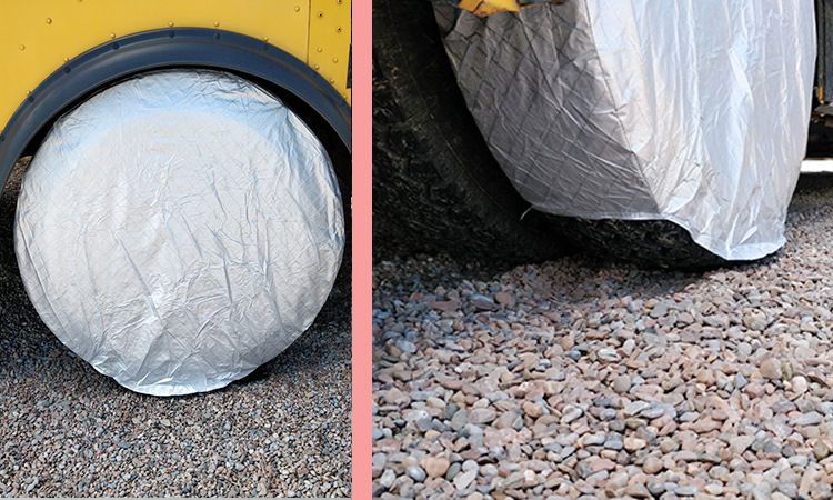 Cross-border RV Tire Cover Camper Tire Protection Cover Car SUV Tire Protection Cover Waterproof and Sunscreen 4-piece Set